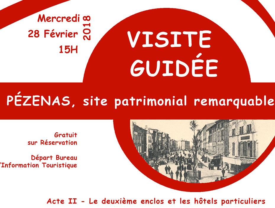 Découverte de  Pézenas avec le Pôle Patrimoine de l’Office de tourisme Cap d’Agde Méditerranée